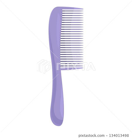 Purple plastic hair comb for hairdressing creating style 134013498