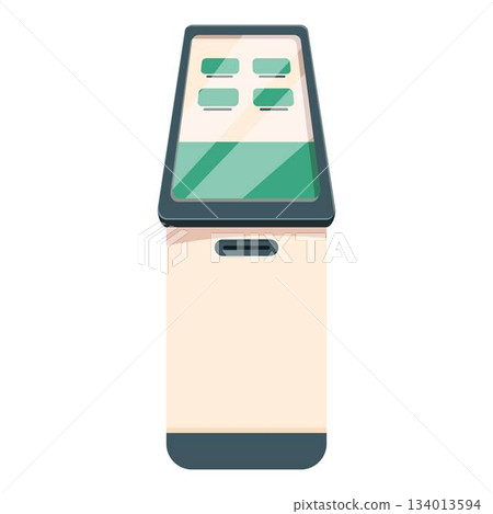 Modern payment terminal accepting contactless payments Modern payment terminal accepting contactless payments 134013594