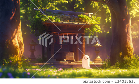 供奉盒子和幽靈，動漫風格 134013633