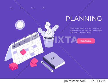 Isometric planning business task schedules for the week. Online business schedule, planning schedule, news, reminder, and events concept. Isometric planning business task schedules for the week. Online business schedule, planning schedule, news, reminder, and events concept. 134014394