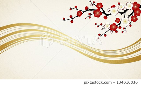 日式背景,帶有光澤的金色流動波浪圖案 日式背景,帶有光澤的金色流動波浪圖案 134016030