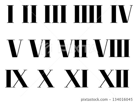 時鐘上的羅馬數字 時鐘上的羅馬數字 134016045