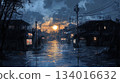 flood water enters the room through the window bad dream 134016632
