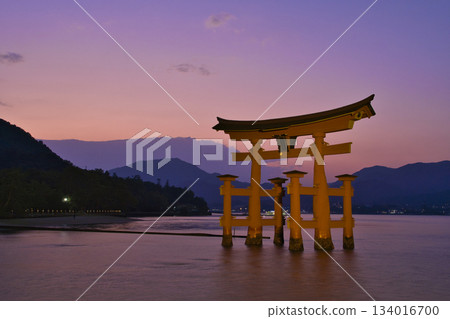 【廣島縣宮島市】嚴島神社,大鳥居,日落,魔幻時刻 【廣島縣宮島市】嚴島神社,大鳥居,日落,魔幻時刻 134016700