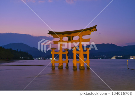 【廣島縣宮島市】嚴島神社,大鳥居,日落,魔幻時刻 【廣島縣宮島市】嚴島神社,大鳥居,日落,魔幻時刻 134016708