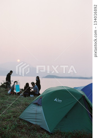 camping in the mountains 134016892