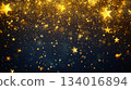 shining stars on golden abstract celebration winter glitter background 134016894