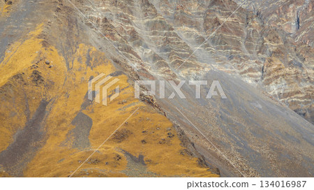 The texture of the autumn mountains. 134016987