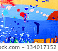 Abstract art background with dripping paint_251207_12 134017152