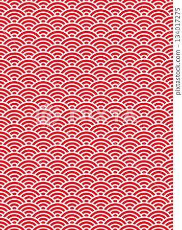 Red Seigaiha pattern Red Seigaiha pattern 134017275