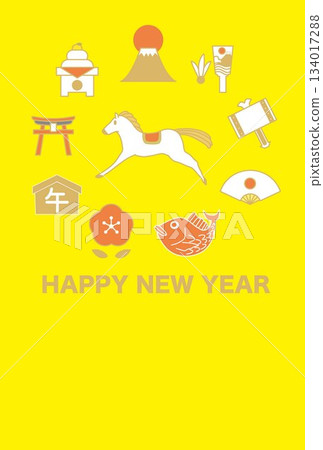 Mount Fuji landscape illustration Fuji Japan New Year's card background Mount Fuji landscape illustration Fuji Japan New Year's card background 134017288
