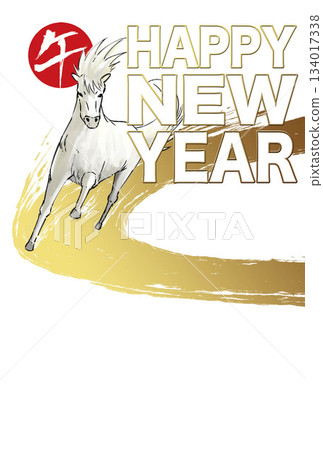富士山風景插圖，日本富士新年卡片背景 134017338