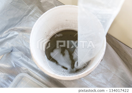 Wastewater discharged from air conditioner cleaning 134017422