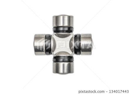 shaft hinge crosspiece, isolated on white background with clipping path 134017443