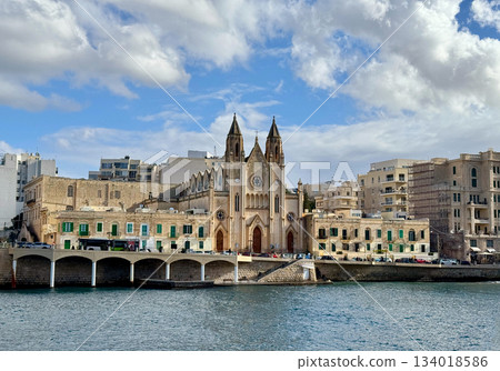 beautiful landscape of Malta, Balluta bay beautiful landscape of Malta, Balluta bay 134018586