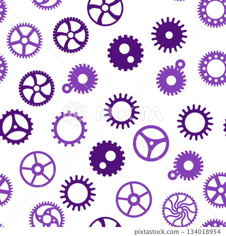 Gears and cogs, pink and purple for girls. Abstract engineering concepts. Wonderland, clockwork Gears and cogs, pink and purple for girls. Abstract engineering concepts. Wonderland, clockwork 134018954