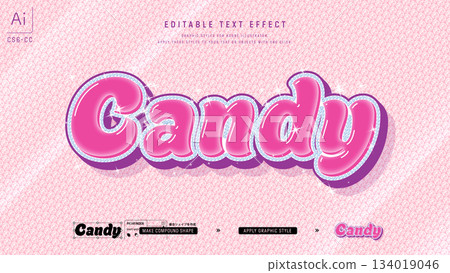 果凍粉色閃光設計文字。可編輯圖形樣式模板。 果凍粉色閃光設計文字。可編輯圖形樣式模板。 134019046