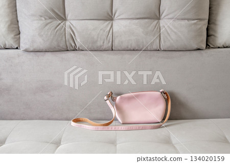 womens pink handbag with strap on sofa womens pink handbag with strap on sofa 134020159