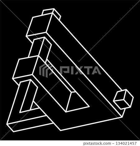 Escher style. Optical illusion shapes. Impossible objects. Optical art figures. Line art. Geometry. Escher style. Optical illusion shapes. Impossible objects. Optical art figures. Line art. Geometry. 134021457