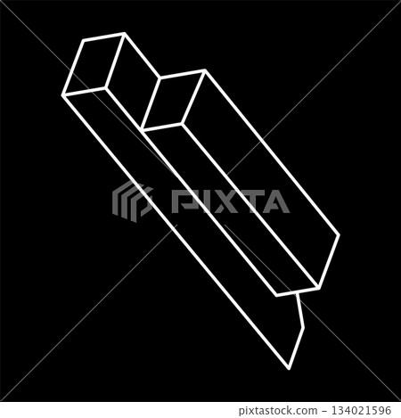 Impossible object. Optical illusion. 3d illustration. Geometric figures. optical art shapes. Escher style. Impossible object. Optical illusion. 3d illustration. Geometric figures. optical art shapes. Escher style. 134021596