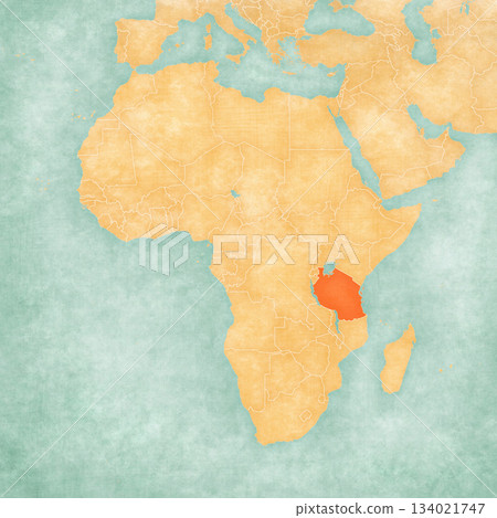 Map of Africa - Tanzania Map of Africa - Tanzania 134021747