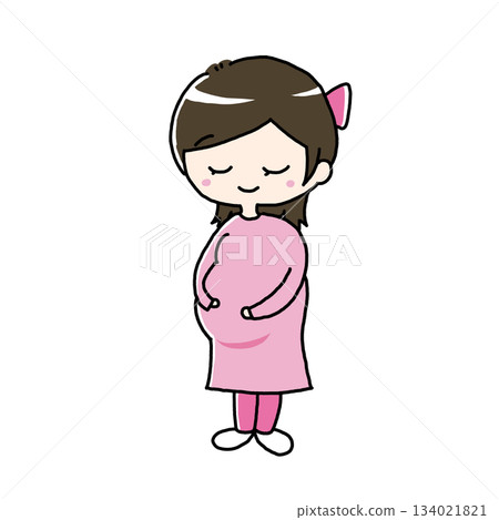 Illustration of pregnant women 134021821