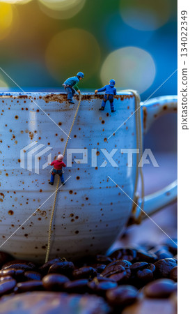 小小攀爬者攀爬咖啡杯 / 將日常生活與冒險結合的趣味微型藝術 小小攀爬者攀爬咖啡杯 / 將日常生活與冒險結合的趣味微型藝術 134022349