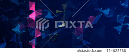 Technology abstract background with plexus digital elements 134022388