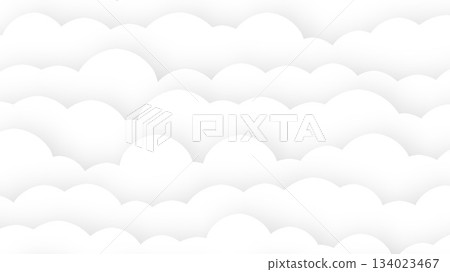 Abstract white background with curved gradient forming wave-like shapes, minimal monochrome vector texture 134023467