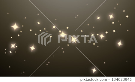 黑色背景上的溫暖星光效果 134023945
