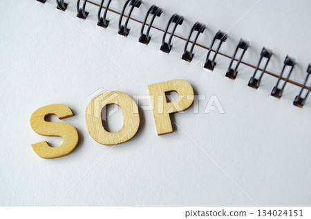 Standard Operating Procedures wooden text on white notepad. 134024151