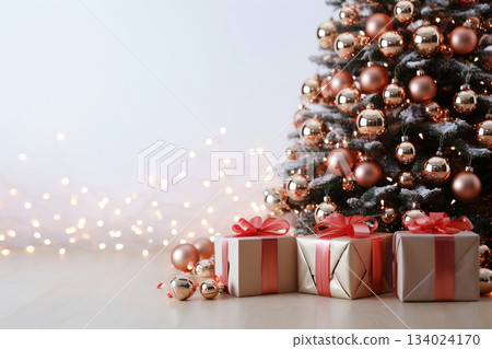 Wonderful Christmas tree with customizable space for text or message. Wonderful Christmas tree with customizable space for text or message. 134024170