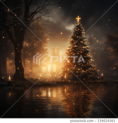 Holiday season is here, image of Christmas decoration with customizable space for text or Christmas wishes. Holiday season is here, image of Christmas decoration with customizable space for text or Christmas wishes. 134024263