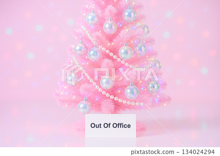 Out Of Office message with wonderful Christmas and Holiday season background. 134024294