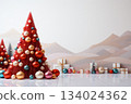 Wonderful Christmas tree with customizable space for text or message. 134024362