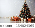 Christmas decoration representing Christmas celebration with customizable space for text or messages. Holiday concept. 134024365