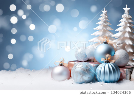 Wonderful Christmas balls with customizable space for text or message. Wonderful Christmas balls with customizable space for text or message. 134024366