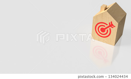 Real Estate Target Goal Investment Concept 3d render. Real Estate Target Goal Investment Concept 3d render. 134024434