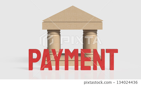 Banking Payment Financial Service Concept 3d render. Banking Payment Financial Service Concept 3d render. 134024436