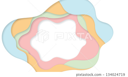 Pastel freeform frames overlapping in layers Pastel freeform frames overlapping in layers 134024719