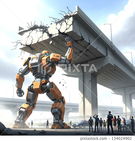 巨型機器人摧毀高速公路 134024902