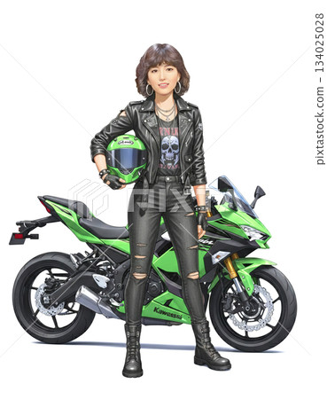 綠色自行車女孩 134025028