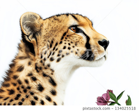 Cheetah wildlife animal bigcat in nature, a predator with distinctive spots on safari Cheetah wildlife animal bigcat in nature, a predator with distinctive spots on safari 134025518
