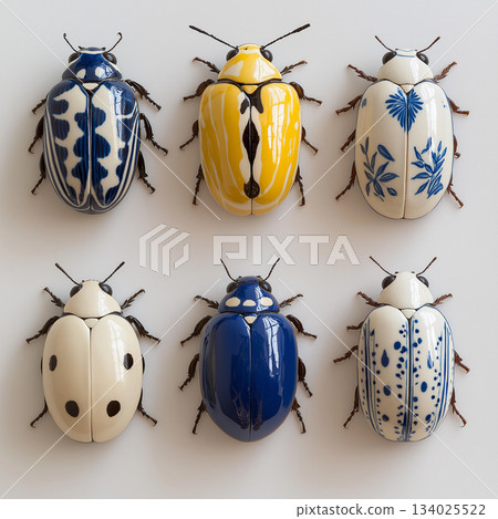 Colorful beetle collection showcasing unique insect patterns and designs for nature and art enthusiasts Colorful beetle collection showcasing unique insect patterns and designs for nature and art enthusiasts 134025522