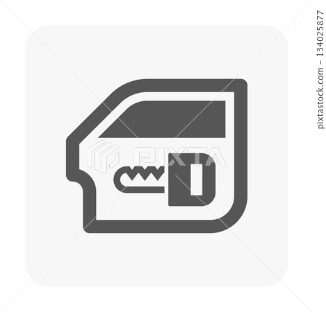 Car Door Lock Icon Car Door Lock Icon 134025877