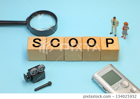 A block with the word "Scoop" written on it 134025932