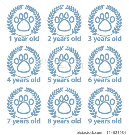 Cute Pet Age Laurel Footprints 1-9 Set Blue 134025984