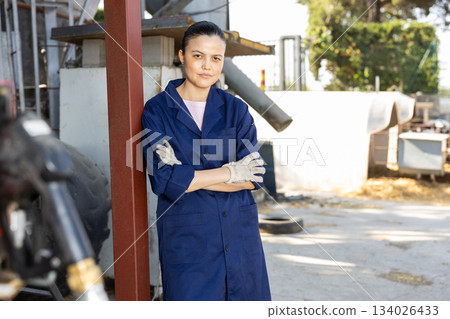 Portrait of a Woman on a Farm 134026433