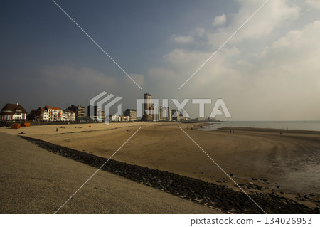 Cityscape with the boulevard of Vlissingen, the Netherlands. Cityscape with the boulevard of Vlissingen, the Netherlands. 134026953