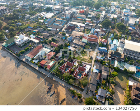 Aerial view village in Phuket Thailand nature background 134027750